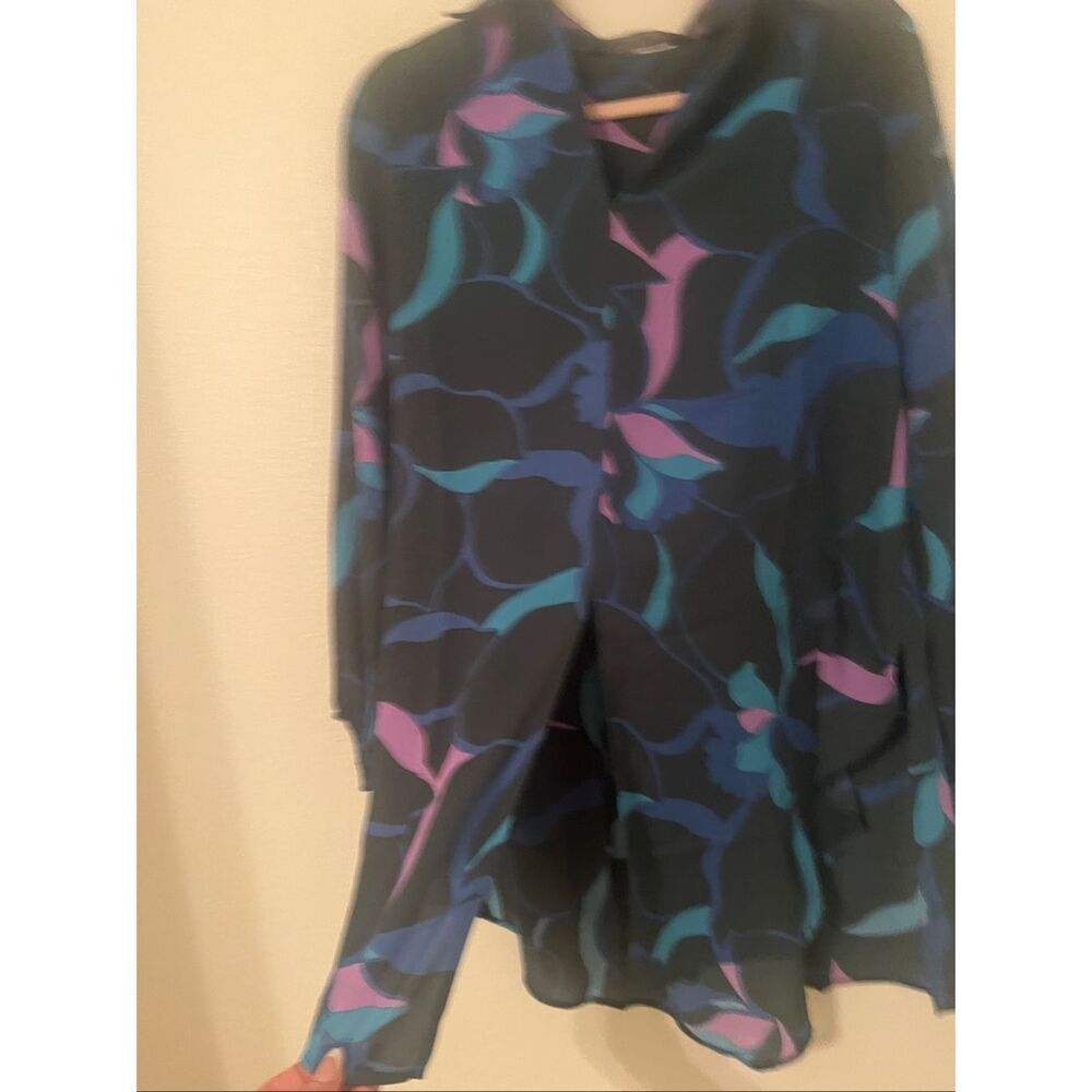 Colleen Lopez Collared Tunic with Gathered Sleeves NEW - Picture 4 of 8